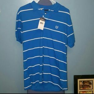 Mens striped polo