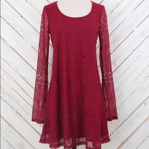 NWT🏷Encased in Lace Beet Red Altar'd State Dress