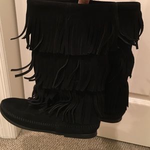 Women's Black Minnetonka Boots