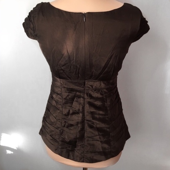 Nanette Lepore silk ruched gathered bodice top - Picture 4 of 4