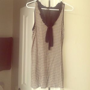 Black and white plaid tank