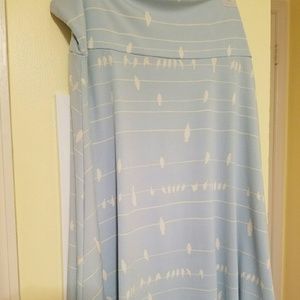 LuLaRoe azure birds on a wire skirt