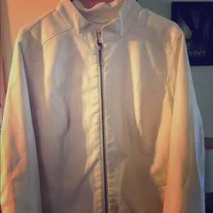 Cream Color Faux Leather Jacket Christopher Banks