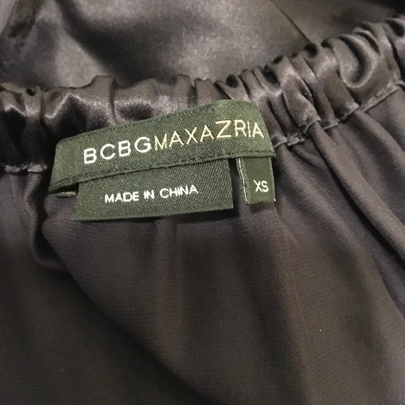 BCBGMaxAzria Navy Satin Silk Sleeveless Dress - Picture 3 of 4