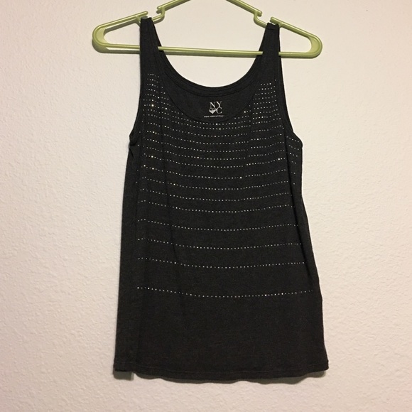 Gray Studded Tank Top - Picture 1 of 3