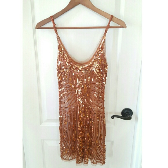 Copper Sequin Tunic Tank/Dress by Arden B.