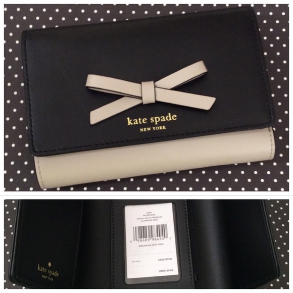 Kate Spade Bow Tri-Fold Wallet - Picture 1 of 4
