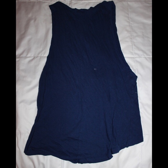 Navy Blue Muscle Tank - Picture 2 of 2