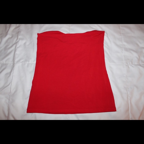Red Strapless Tube Top - Picture 3 of 3