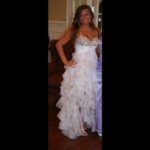 White Sherri Hill Prom Dress