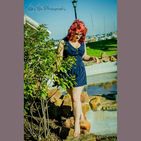 Navy blue romper
