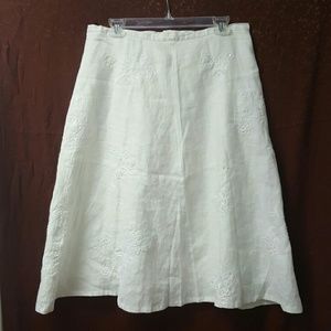 Women's Linen Sequin Embellished Skirt