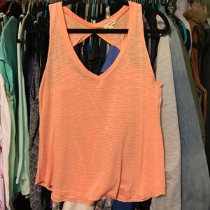 Orange tank top open back