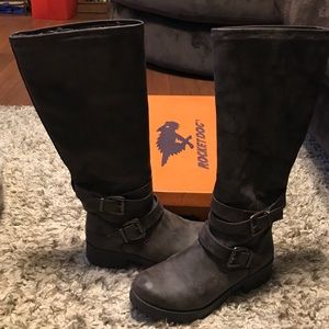 Brown Rocket Dog motorcycle boots