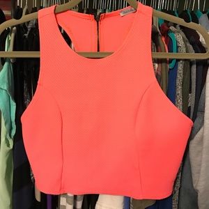 Coral crop top