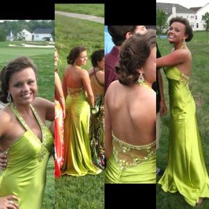 Lime Green Faviana Prom Dress