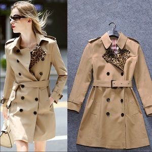 Burberry Cotton Winter Long Trench Coat Tan Beige