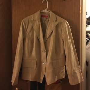 ANNE KLEIN 100% Genuine Leather Blazer