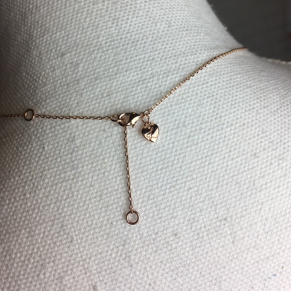 Rose Gold Delicate Disc Necklace - Picture 4 of 4
