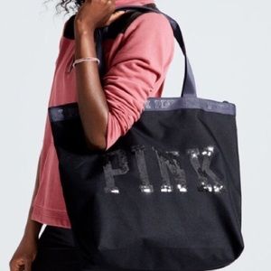 VS PINK Black Sequin Tote