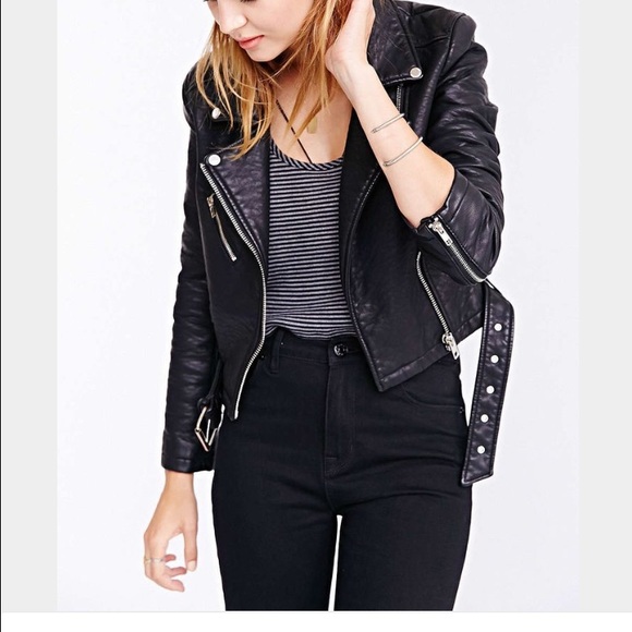 silence + noise Jackets & Blazers - Silence and Noise Leather Jacket