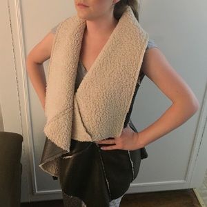 Faux leather vest