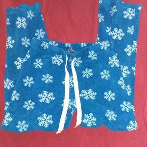 Fleece snowflake PJ pants