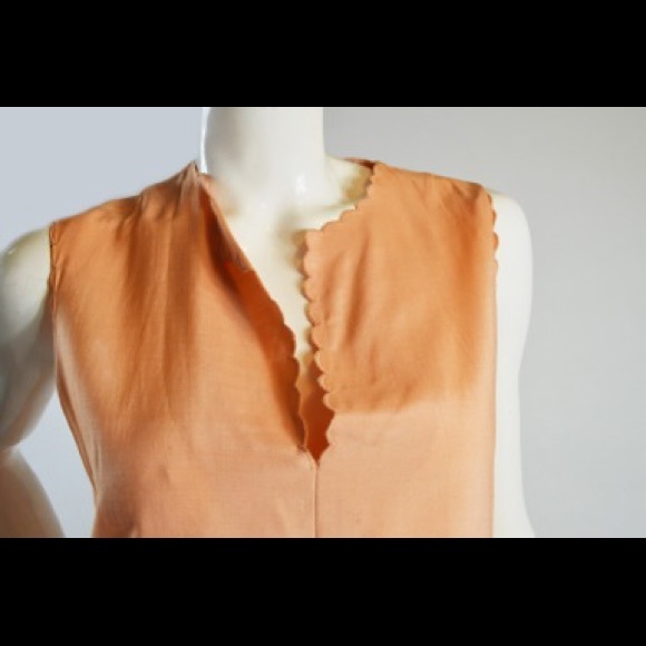 Vintage silk peach dress