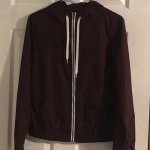Maroon windbreaker