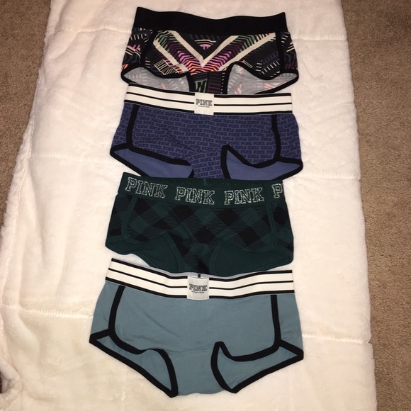 NWT VS PINK boyshort bundle (4 pairs)