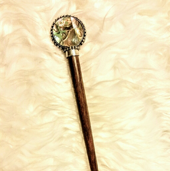 Rustic Mother of Pearl Hair Stick - Picture 2 of 3