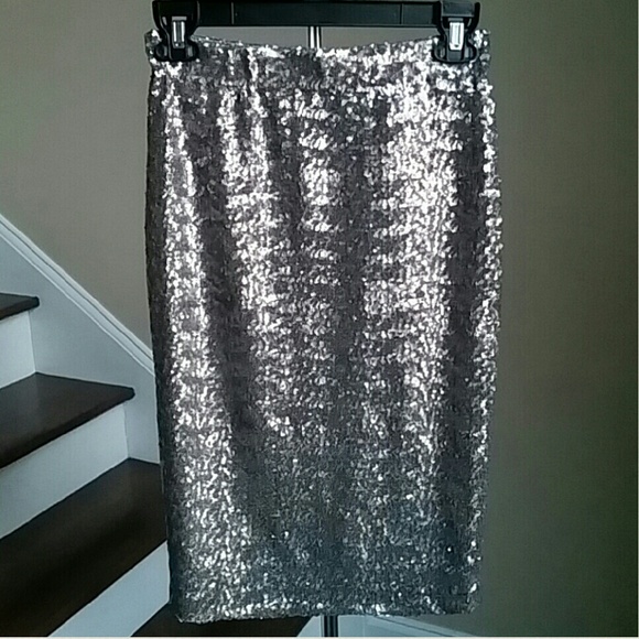 🚨BUY 2 GET 1 FREE!🚨 ✨NWT✨Cremieux Metalic Skirt - Picture 2 of 4