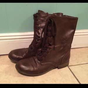 Brown Lace Up Boots