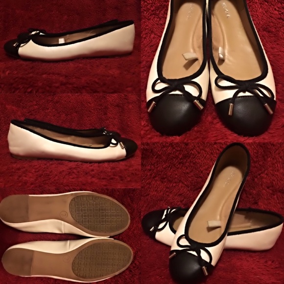 Merona Shoes - Merona Ballet Flat Black & White