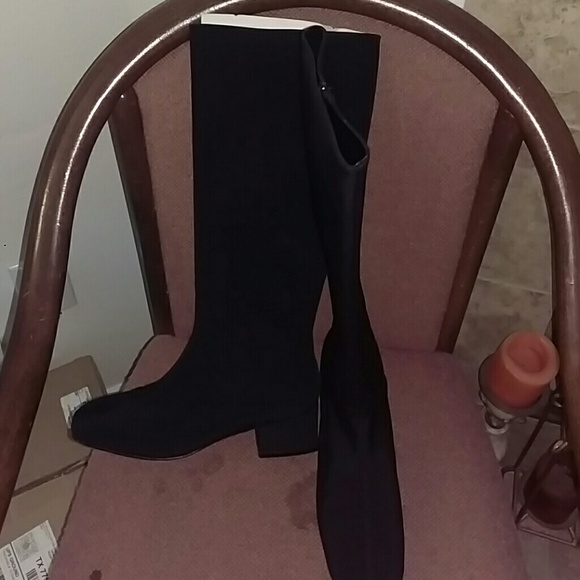 Black microfiber boot