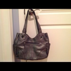 Tignanello silver handbag