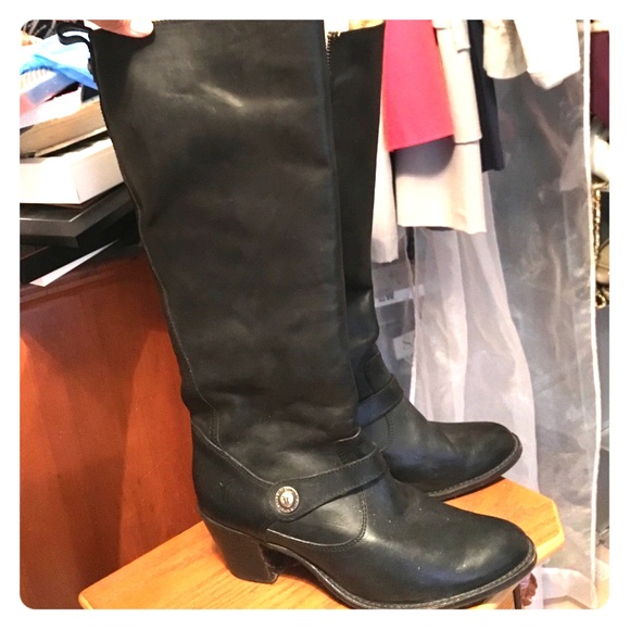 black Frye riding boots