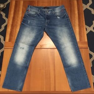 Zara Denim Collection Distressed Jeans 36