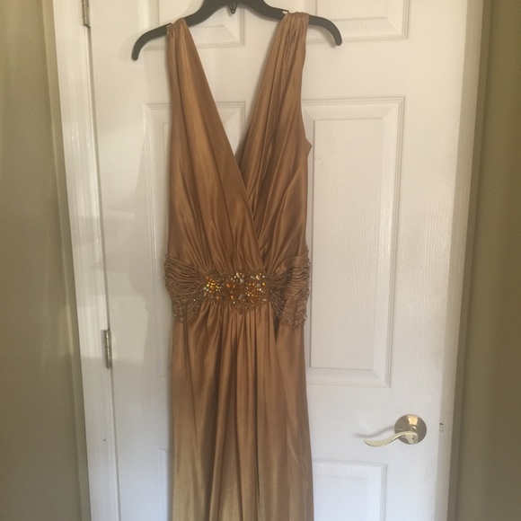 Evening/prom silk beaded dress