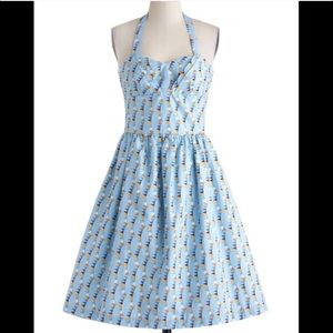 EUC Wave Your Pennant Dress Modcloth