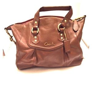 Coach Ashley Brown Leather Satchel