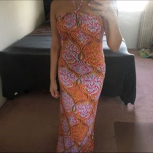 Hawaiian style maxi dress