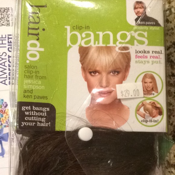 clip in bangs- brown ***FREE WITH ANY PURCHASE**