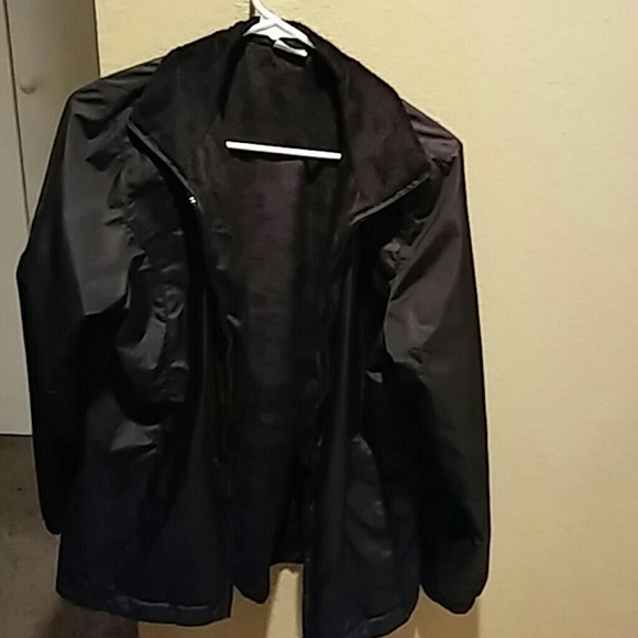 Black Windbreaker with fleece lining