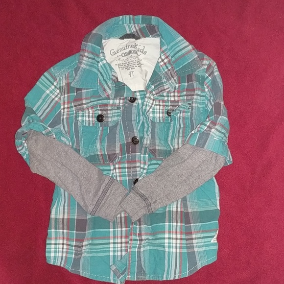 Plaid button down shirt