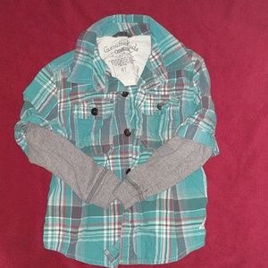 Plaid button down shirt