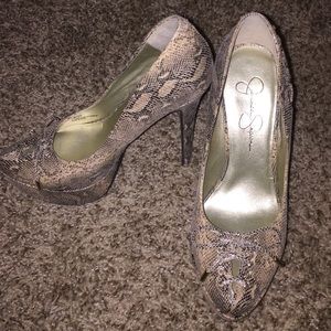 JESSICA SIMPSON HIGH HEELS PYTON STYLE