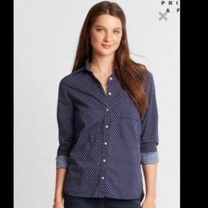 Prince and Fox Long Sleeve Polka Dot Button Down