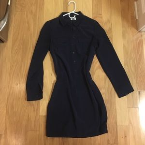Navy blue shirt dress