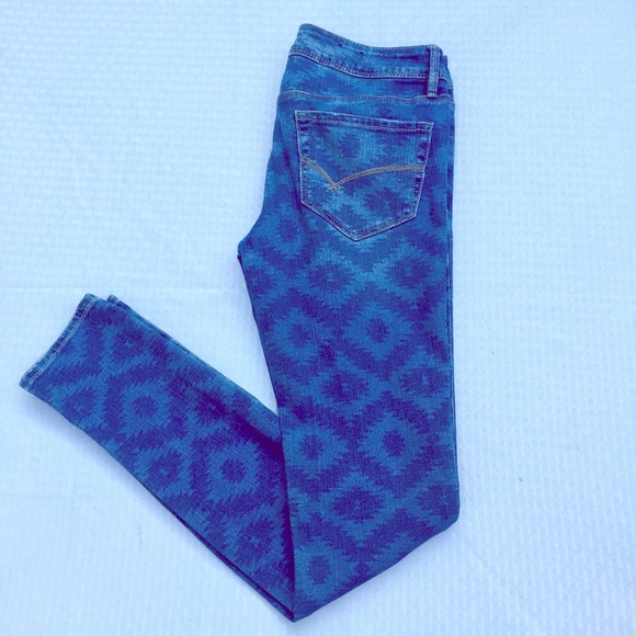 Skinny Navajo Print Denim Jeans